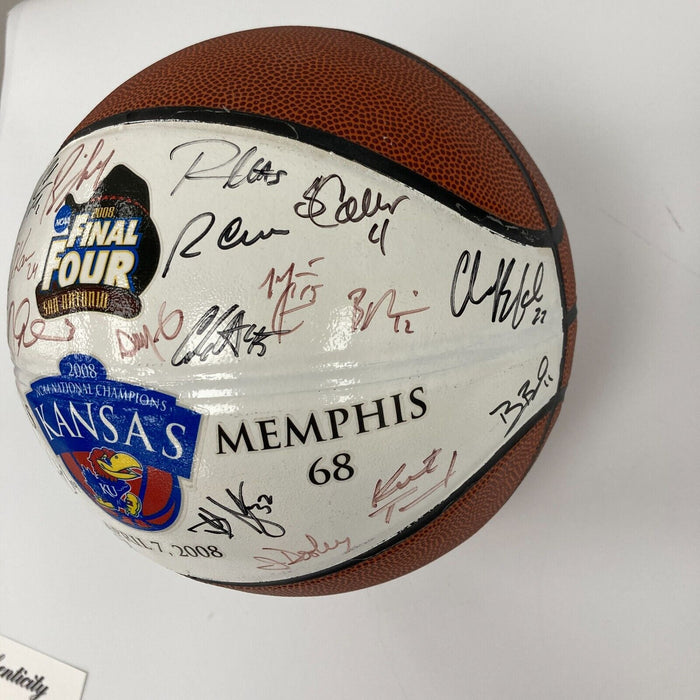 2007–08 Kansas Jayhawks NCAA National Champions Team Signed Basketball PSA DNA