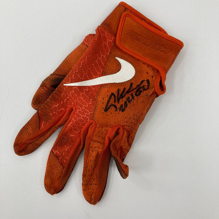 Adley Rutschman Signed 2021 Rookie Game Used Baseball Gloves (2) JSA COA