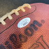 Amani Toomer Keith Elias Stephen Baker Signed Game Used NFL Wilson Football JSA