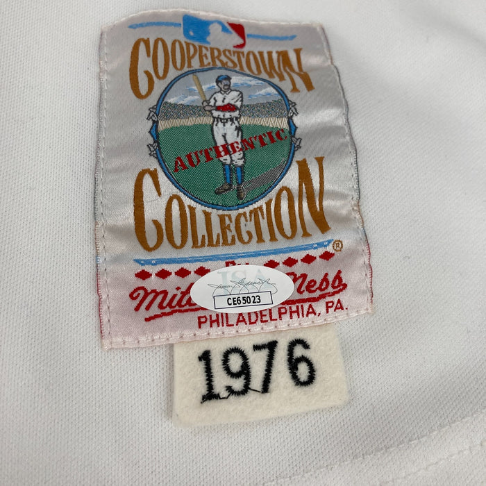 Johnny Bench 1976 WS MVP Signed Mitchell & Ness Cincinnati Reds Jersey JSA COA