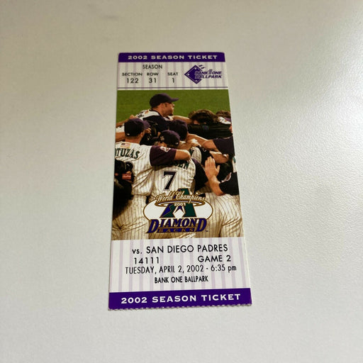 Sean Burroughs Diamondbacks MLB Debut First Game Original Ticket April 2, 2002