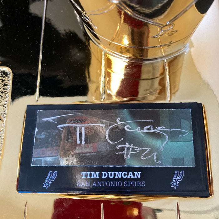 Tim Duncan Signed San Antonio Spurs NBA Championship Trophy With JSA COA