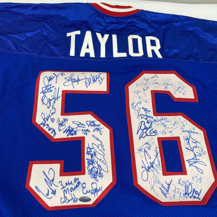 1986 New York Giants Super Bowl Champs Team Signed Jersey 44 Sigs JSA COA
