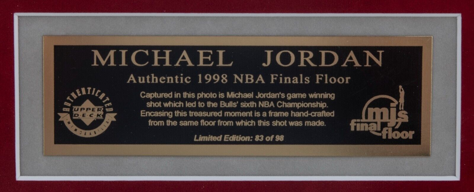 Michael Jordan Signed Last Dance Game Used Final Floor NBA Finals UDA Upper Deck