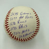 Joe Morgan Signed Heavily Inscribed Career STAT Baseball Reggie Jackson COA