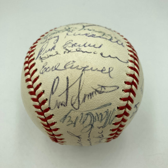 Joe Cronin Joe Medwick Earl Averill Max Carey HOF Multi Signed Baseball PSA JSA