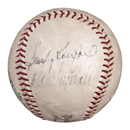 1950's Sandy Koufax & Don Drysdale Early Career Signed NL Giles Baseball PSA DNA