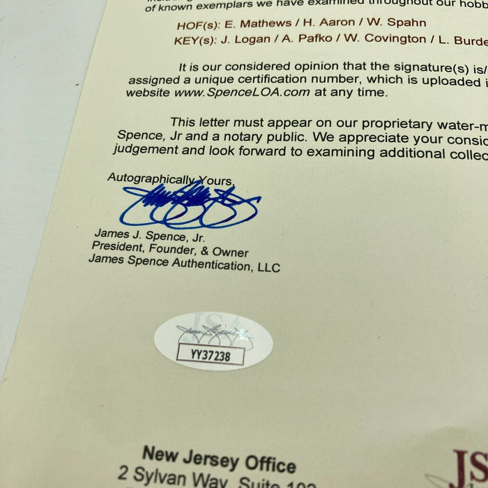 Beautiful 1957 Milwaukee Braves World Series Champs Team Signed Baseball JSA COA