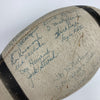 1956 New York Giants NFL Champions Team Signed Football With Mickey Mantle JSA
