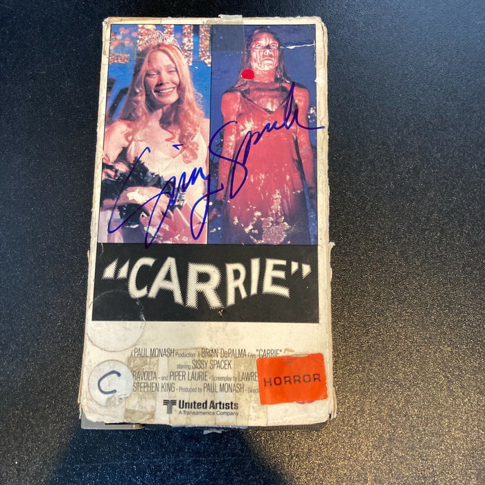 Sissy Spacek Signed Vintage  "Carrie" VHS Movie With JSA COA