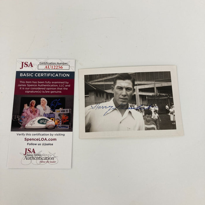 Harry Gumbert Signed Original 1946 Snapshot Photo Cincinnati Reds JSA COA