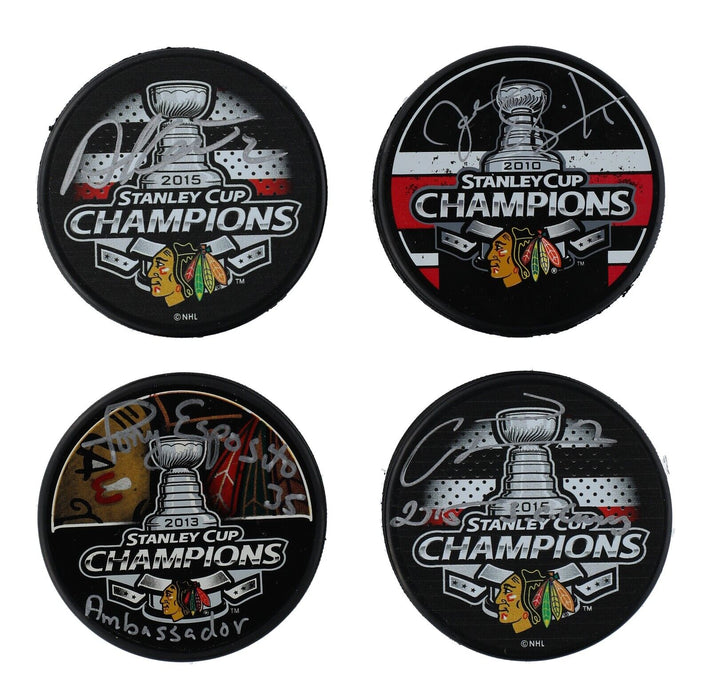 Chicago Blackhawks Signed Stanley Cup Puck Collection 14 Pucks