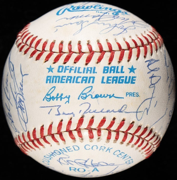 1961 New York Yankees World Series Champs Team Signed Baseball Mickey Mantle JSA