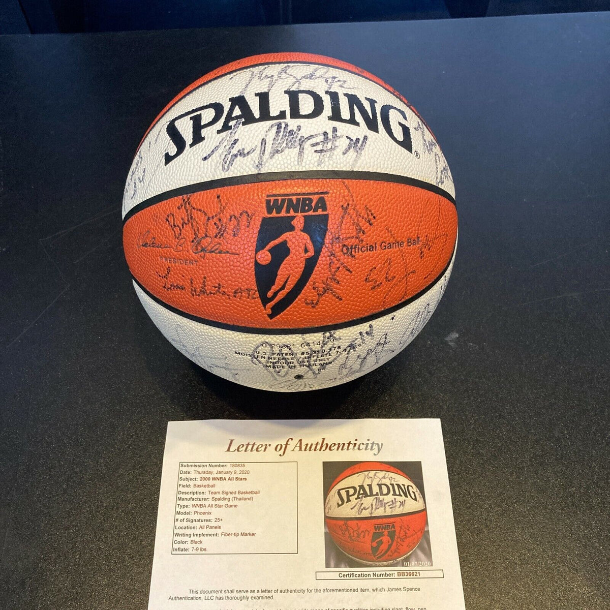 2000 WNBA All Star Game Signed Basketball 30 Sigs JSA Lisa Leslie