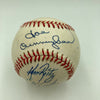 Joe Cunningham Ken Reitz Bob Costas Roy Sievers Danny McKay Signed Baseball JSA