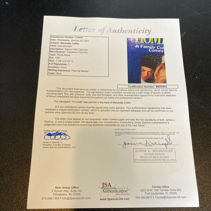 Macaulay Culkin Signed Autographed Original 1991 Home Alone Computer Game JSA