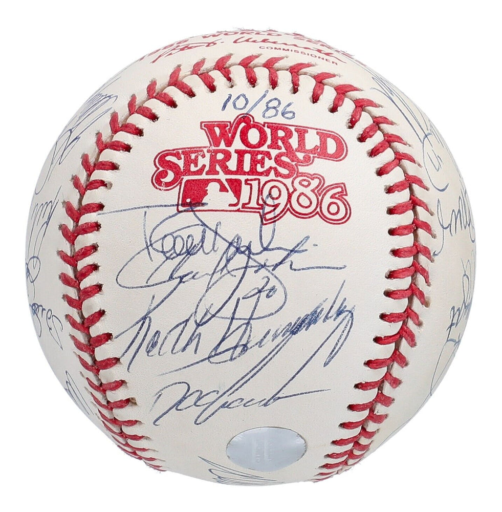 1986 New York Mets World Series Champs Team Signed W.S. Baseball Beckett COA