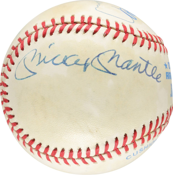 Mickey Mantle Ted Williams Carl Yastrzemski Triple Crown Signed Baseball PSA DNA