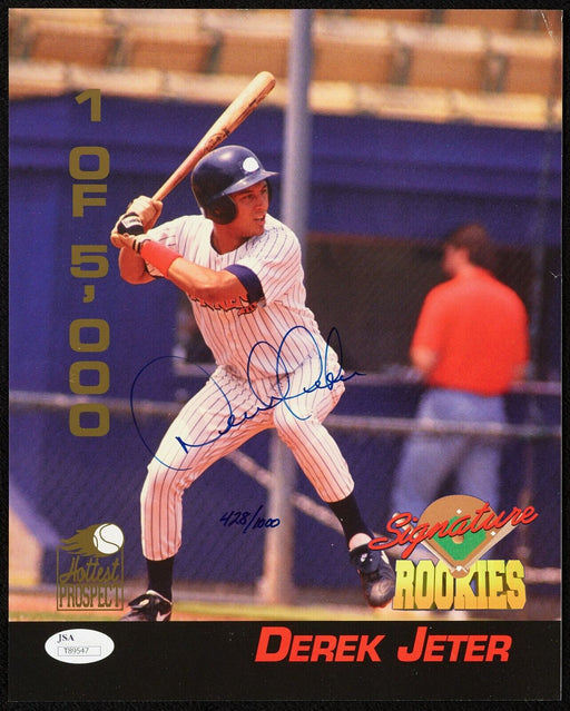 Derek Jeter Signed Autographed 1994 Signature Rookies RC 8x10 Photo JSA Sticker