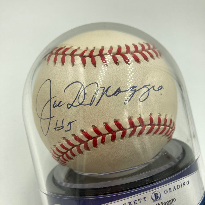 Joe Dimaggio #5 Signed American League Baseball Beckett Graded 9 MINT BGS