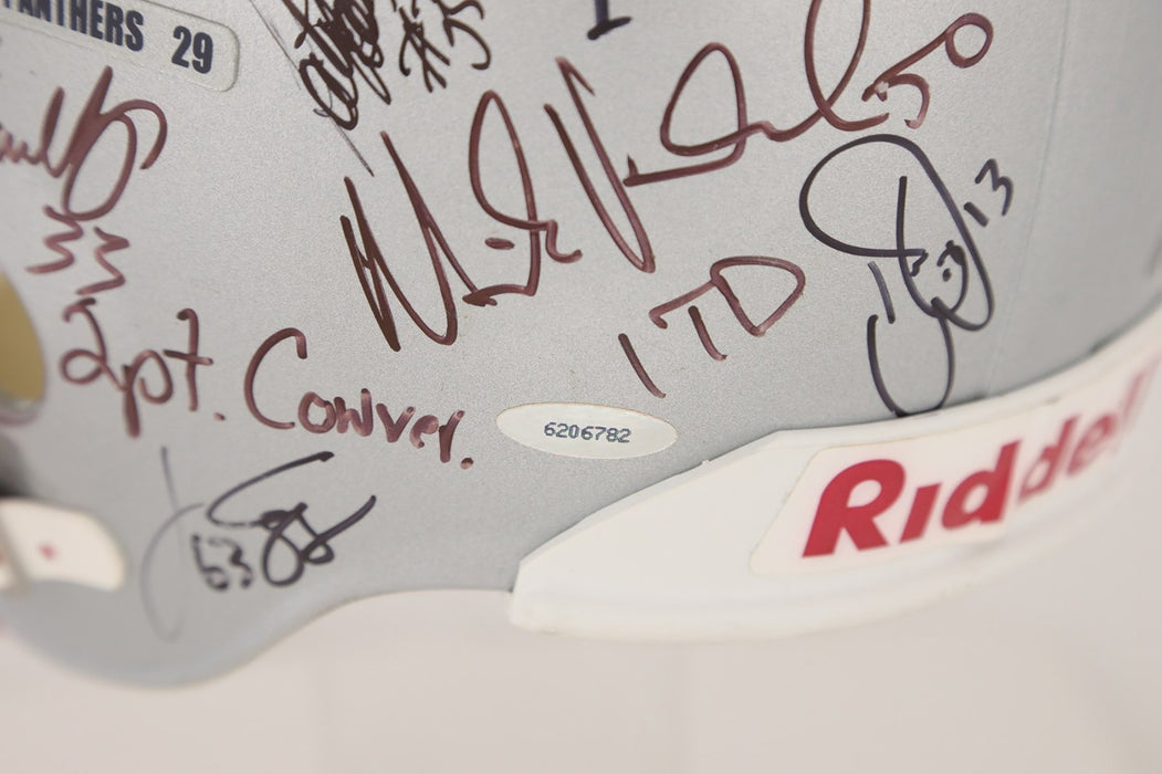 2003 New England Patriots Super Bowl Champs Team Signed Helmet Tom Brady PSA DNA