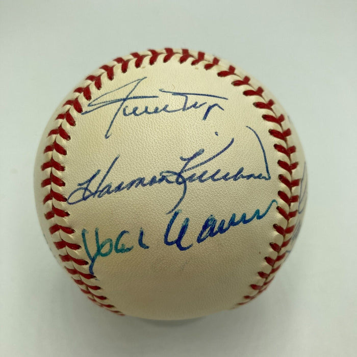 Mickey Mantle Willie Mays Hank Aaron 500 Home Run Signed Baseball PSA DNA