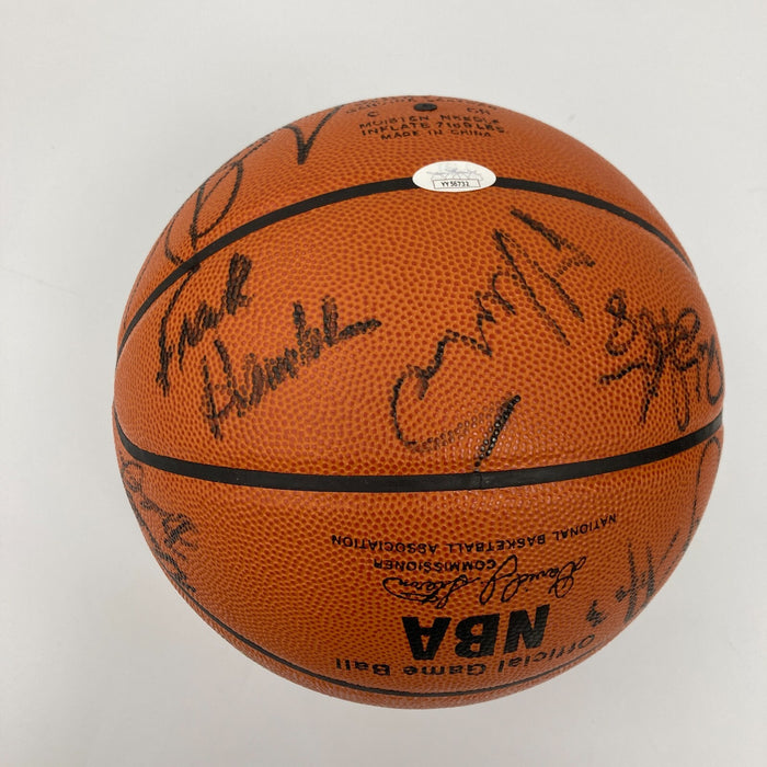 1997-98 Chicago Bulls NBA Champs Team Signed Game Basketball The Last Dance JSA