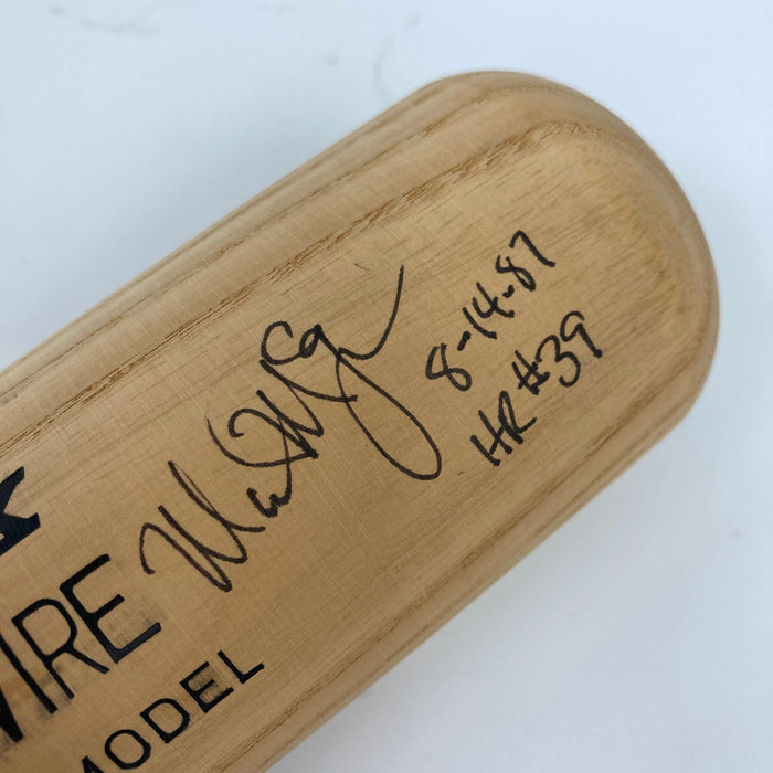 Mark Mcgwire Rookie Signed Game Model Baseball Bat 39 Home Runs JSA COA