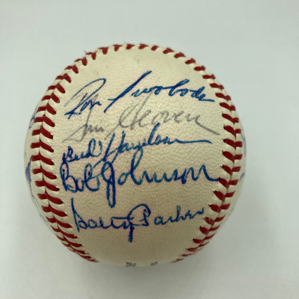 1967 New York Mets Team Signed NL Giles Baseball Tom Seaver Rookie JSA COA