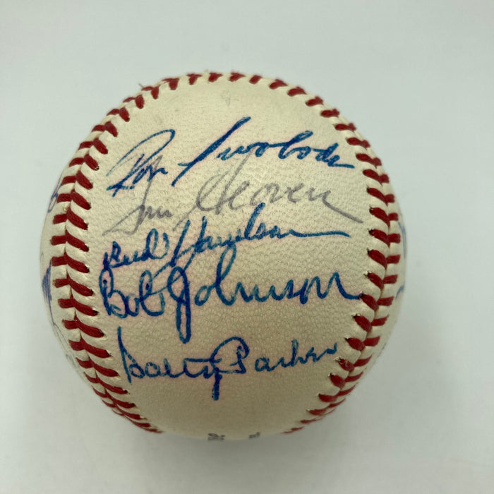 1967 New York Mets Team Signed NL Giles Baseball Tom Seaver Rookie JSA COA