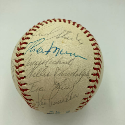 Thurman Munson 1976 New York Yankees AL Champs Team Signed Baseball PSA