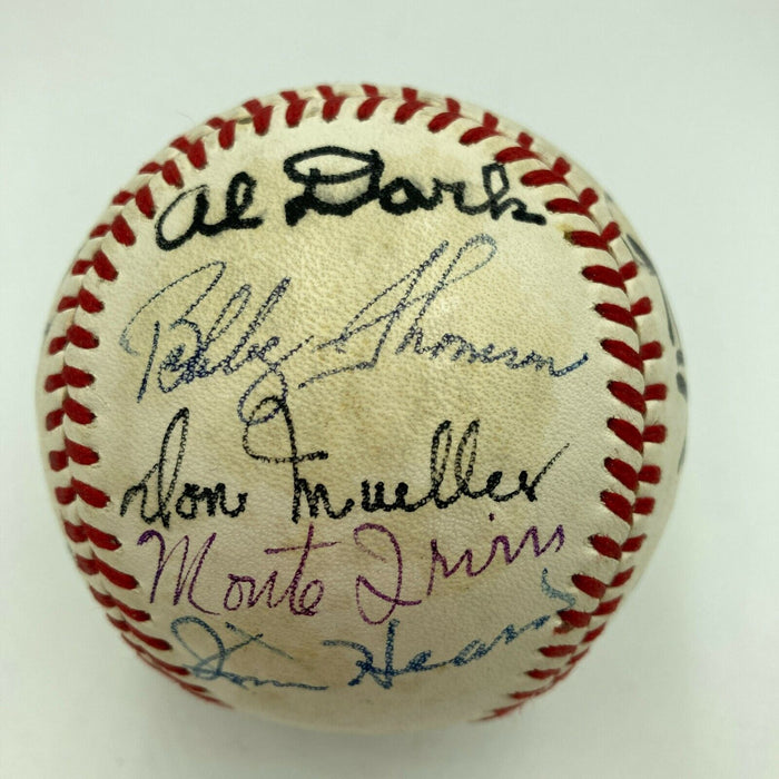 Willie Mays 1950's New York Giants Legends Multi Signed Baseball PSA DNA COA