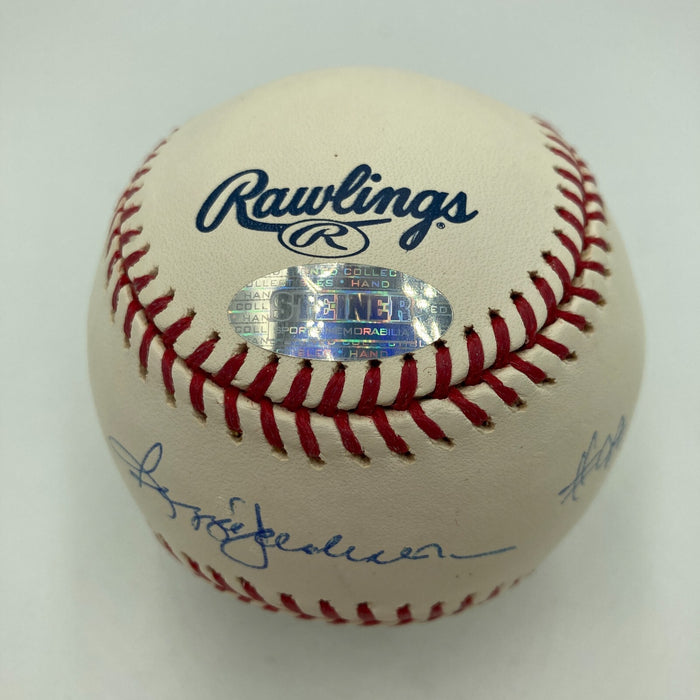 Reggie Jackson Jersey Retirement #44 8-14-93 	 5-22-04 Signed Baseball Steiner