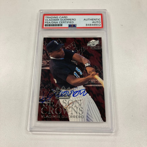 1996 Fleer Excel Vladimir Guerrero Signed Autographed RC Rookie Card PSA DNA