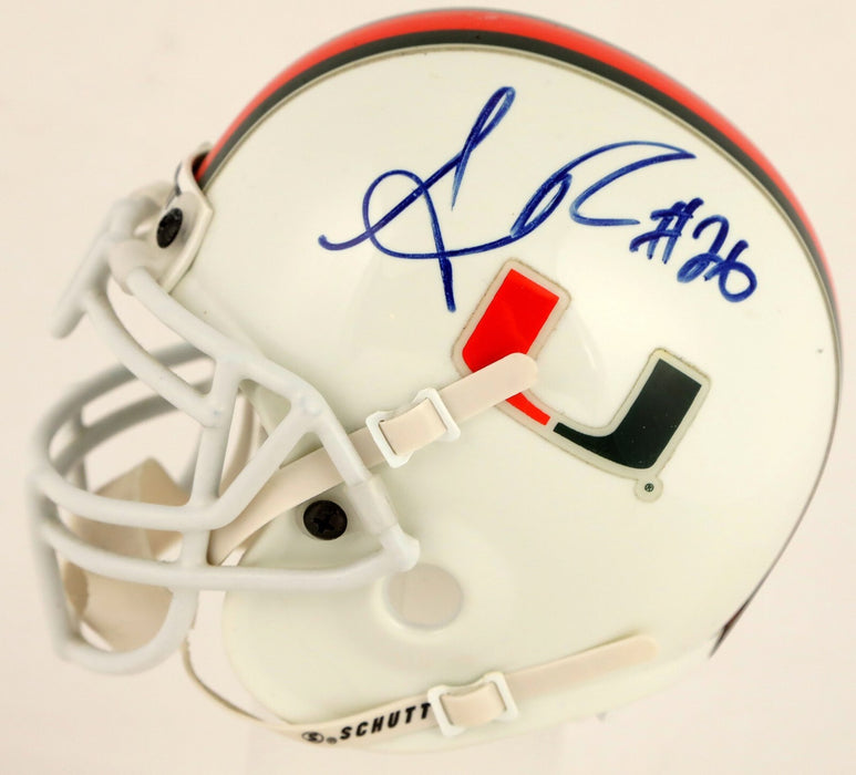 Sean Taylor Signed University of Miami Schutt Mini Football Helmet JSA COA