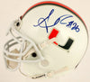 Sean Taylor Signed University of Miami Schutt Mini Football Helmet JSA COA