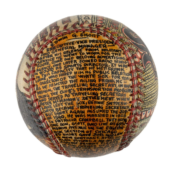 Beautiful Chicago White Sox Hand Painted George Sosnak Folk Art Signed Baseball