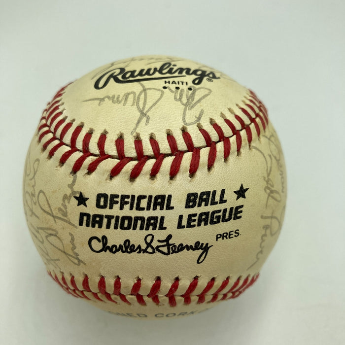 1981 Cincinnati Reds Team Signed Official National League Baseball Johnny Bench
