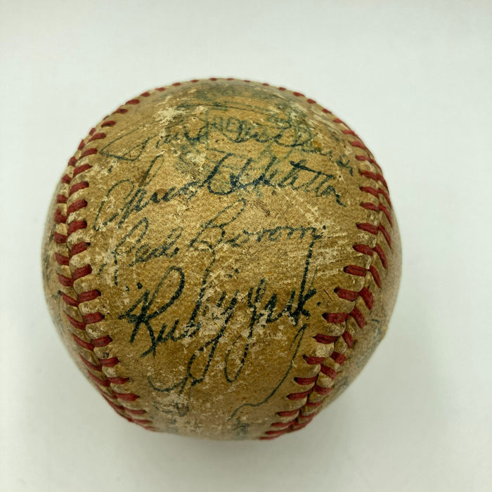 1945 Detroit Tigers World Series Champs Team Signed Baseball JSA COA
