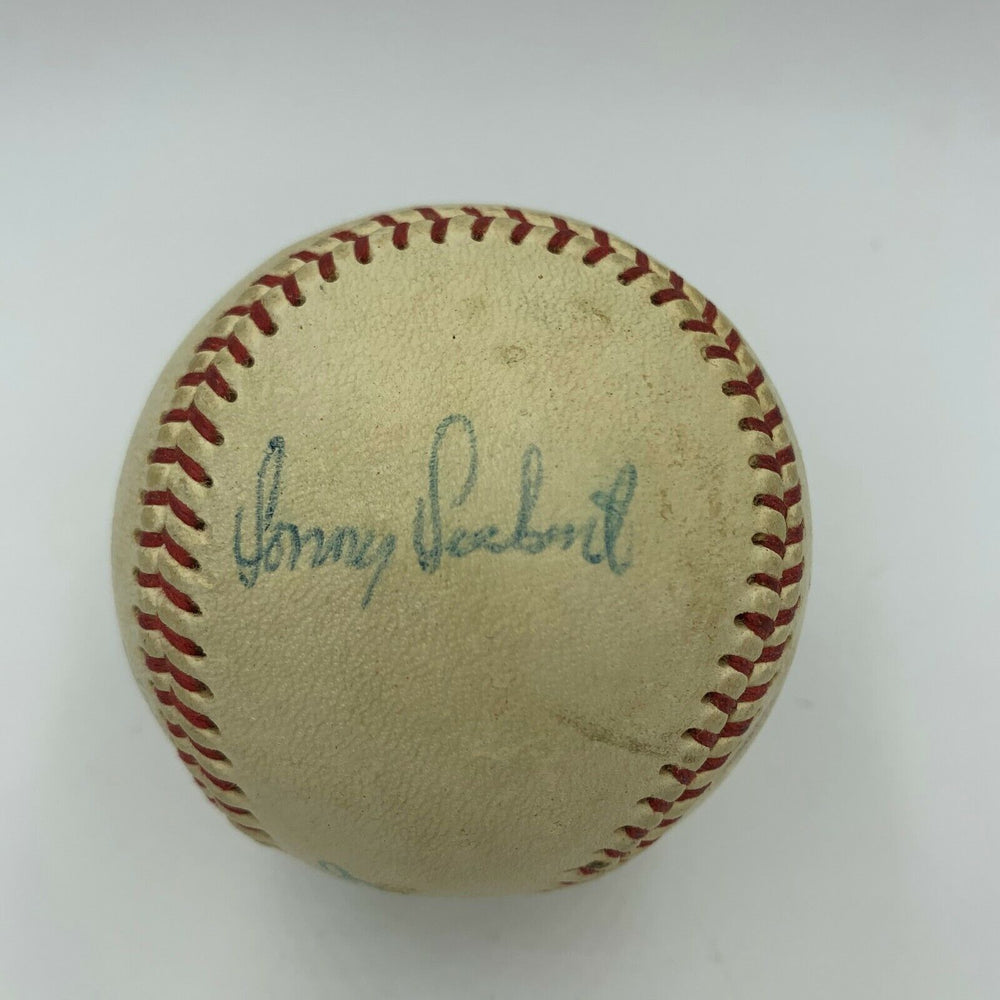 Sonny Siebert Playing Days Signed 1960's American League Baseball JSA COA