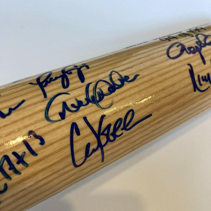 1999 New York Yankees World Series Champs Team Signed Bat Derek Jeter Steiner