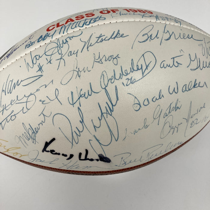 1989 HOF Induction Signed Football 45 Sigs Johnny Unitas Bart Starr Landry JSA