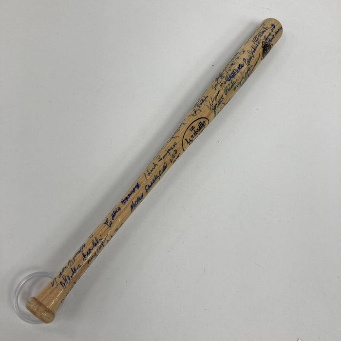 Negro League Legends Multi Signed Mini Baseball Bat 65 Signatures JSA COA