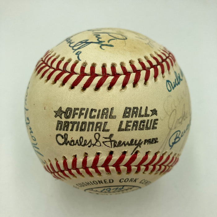 Mickey Mantle 1974 Hall Of Fame Induction Multi Signed Baseball JSA COA