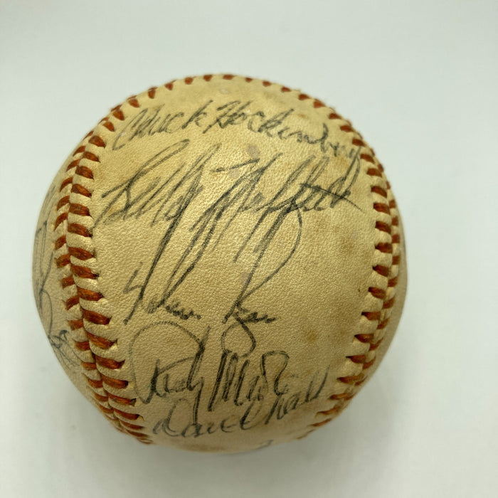 1975 California Angels Team Signed Baseball Nolan Ryan JSA COA