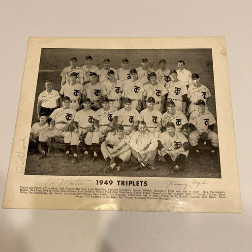 1949 Binghamton Triplets Team Signed Vintage Photo Whitey Ford Rookie JSA COA