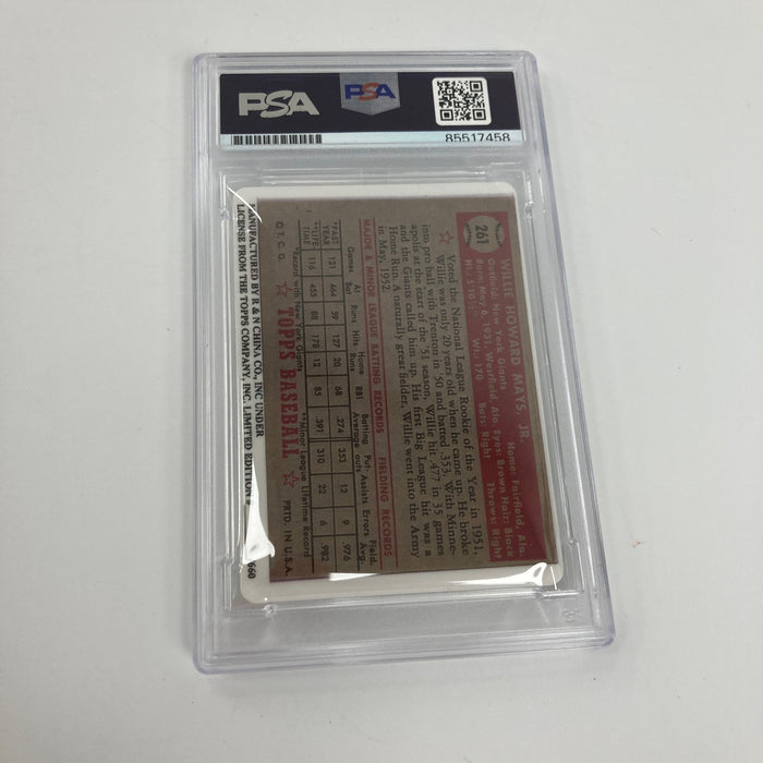 1952 Topps Willie Mays RC Signed Porcelain Baseball Card PSA 10 GEM MINT