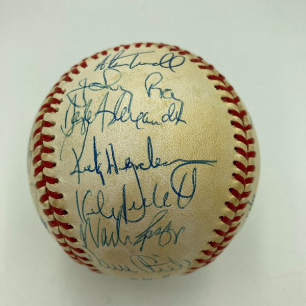 1988 All Star Game Team Signed Baseball Puckett Ripken Brett Mcgwire Clemens JSA