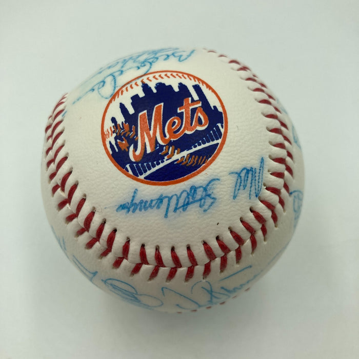 Vintage 1986 New York Mets World Series Champs Team Signed Baseball JSA COA