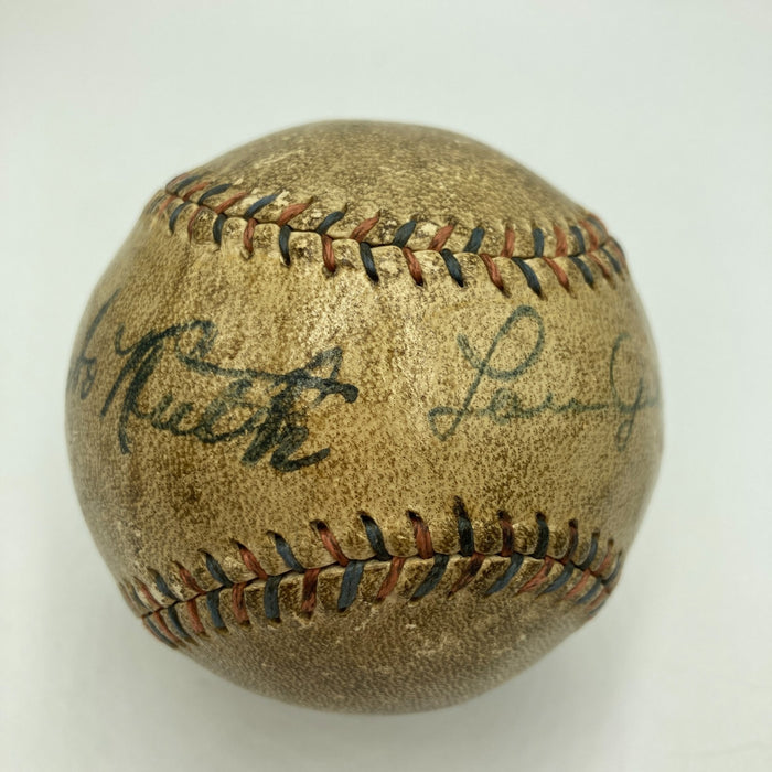 Babe Ruth & Lou Gehrig Dual Signed 1927 Official American League Baseball JSA
